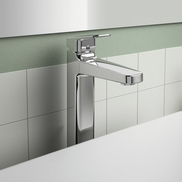 Spīdīgas sudraba krāsas jaucējkrāns izlietnei Ceraplan – Ideal Standard-image-1