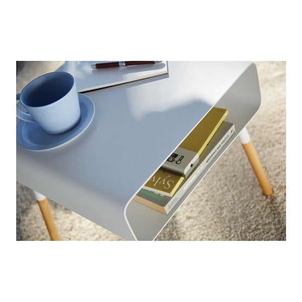 Balts kafijas galdiņš YAMAZAKI Plain, augstums 35 cm-image-2