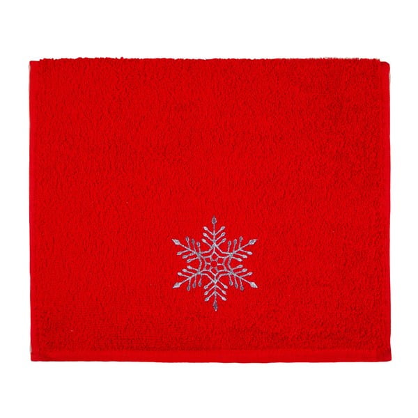 Sarkans dvielis Christmas Snowflake Red, 30 x 50 cm