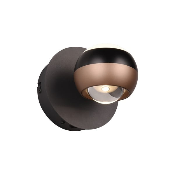 Melna/vara krāsas LED sienas lampa ø 10 cm Orbit – Trio Select