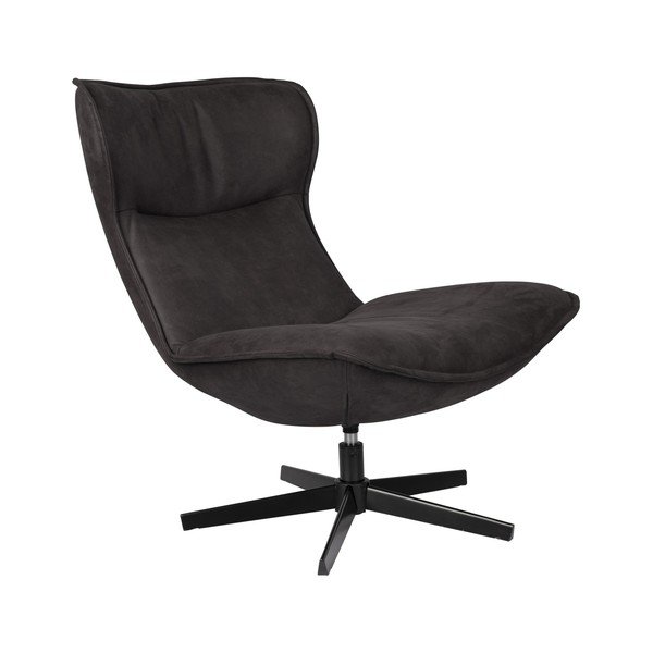 Tumši pelēks grozāms atpūtas krēsls John – White Label