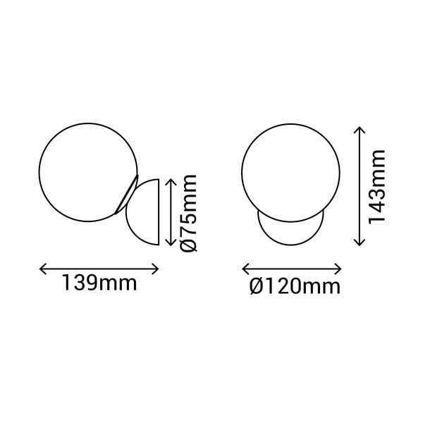 Sienas lampa SULION Bola, ø 12 cm-image-4