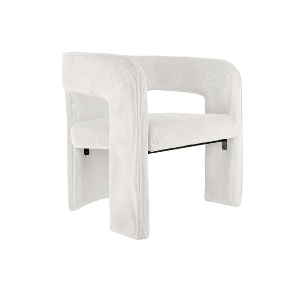 Balts velveta atpūtas krēsls Vigor – Leitmotiv