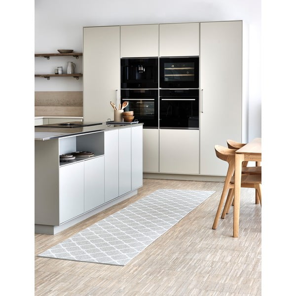 Gaiši pelēks/krēmkrāsas iekštelpu un āra celiņa paklājs 70x160 cm Rex Fossil – Pappelina-image-1