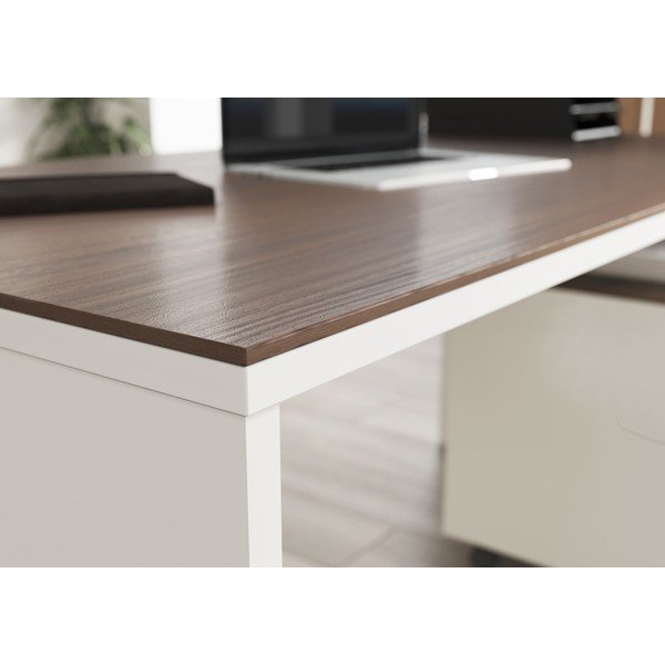 Darba galds ar riekstkoka imitāciju 158x79 cm Ancona – Germania-image-1