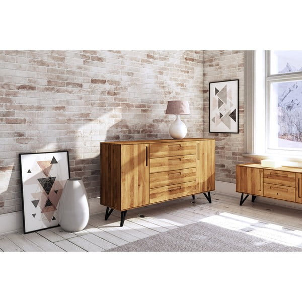 Augsta kumode no ozolkoka 182x100 cm Golo – The Beds-image-4