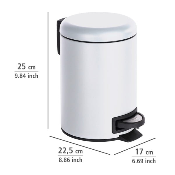 Balts atkritumu grozs Wenko Leman, 3 l-image-2