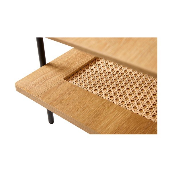 Dabīga toņa žurnālgaldiņš ar ozolkoka imitāciju 55x110 cm Pensacola – Unique Furniture-image-2