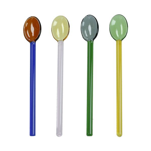 Stikla galda piederumi (4 gab.) 4 personām Rainbow – Brandani