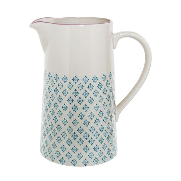 Zila ar baltu keramikas krūka Bloomingville Patrizia, 2 l