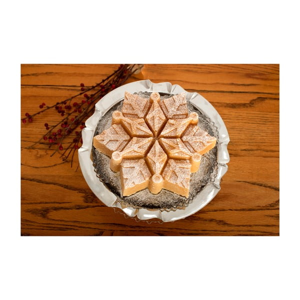 Cepšanas forma sniegpārsliņas formā sudraba krāsā Nordic Ware Snowflake, 1,4 l-image-2