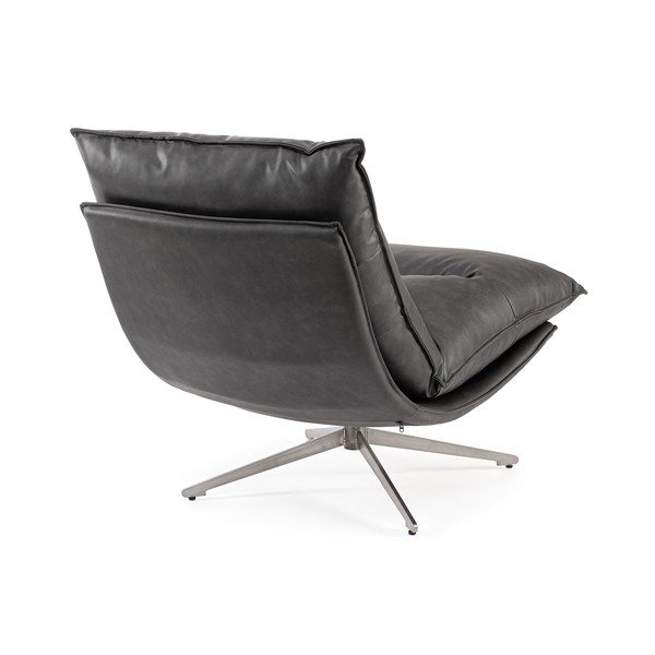 Tumši pelēks atpūtas krēsls ar uzglabāšanas vietu no ādas imitācijas Alanez – Bizzotto-image-4