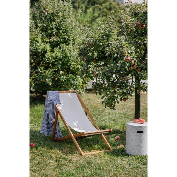 Bēšs saliekamais dārza atpūtas krēsls no akācijas koka Bonami Essentials Deck-image-1