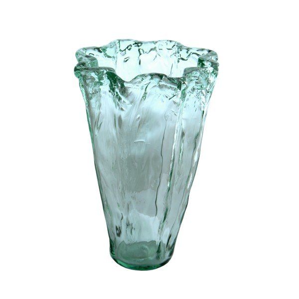 Zila pārstrādāta stikla vāze (augstums 30 cm) Pandora – Ego Dekor