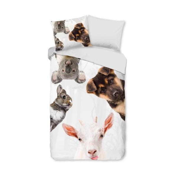 Vienguļamā kokvilnas bērnu gultas veļa 140x220 cm Semmie – Good Morning