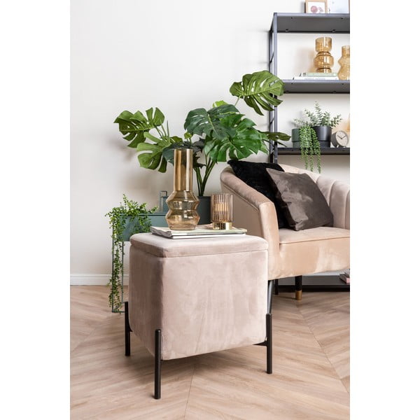 Melns samta spilvens PT LIVING Tender, 40 x 40 cm-image-4