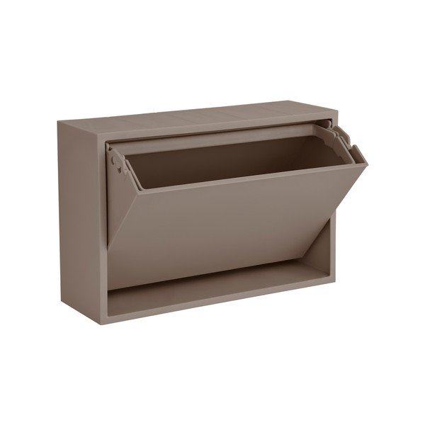 Gaiši brūna pārstrādātas plastmasas atkritumu tvertne sienas Mini Box – ReCollector