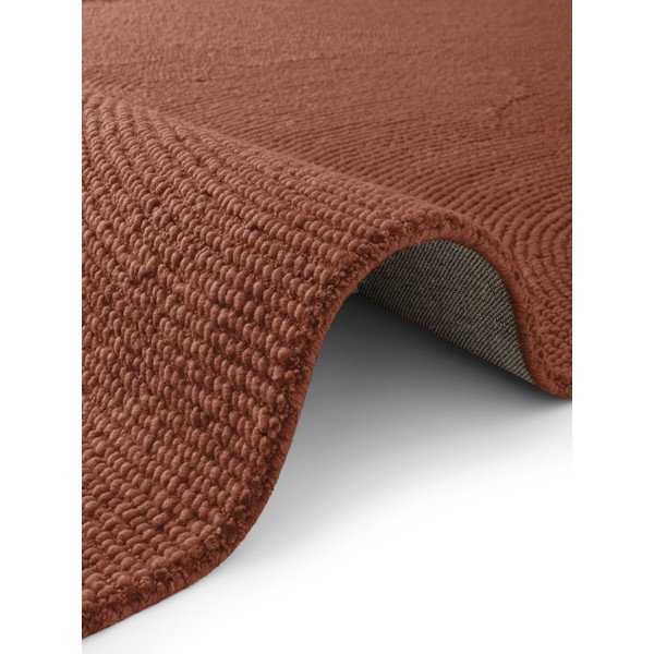 Ķieģeļu sarkans ar rokām darināts vilnas paklājs 160x230 cm Calmio – Hanse Home-image-2