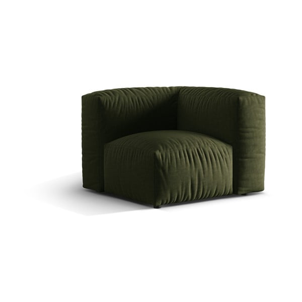 Zaļa modulārā dīvāna daļa (ar maināmu stūri) Martina – Micadoni Home-image-1