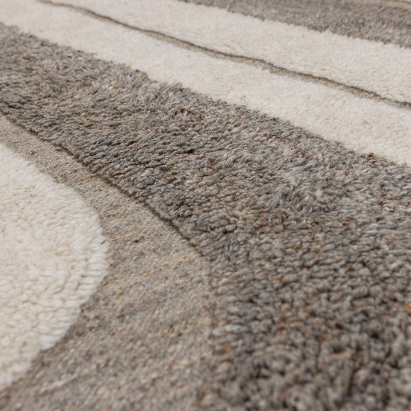 Pelēks/bēšs paklājs no vilnas maisījuma 170x240 cm Moro – WOOOD-image-3