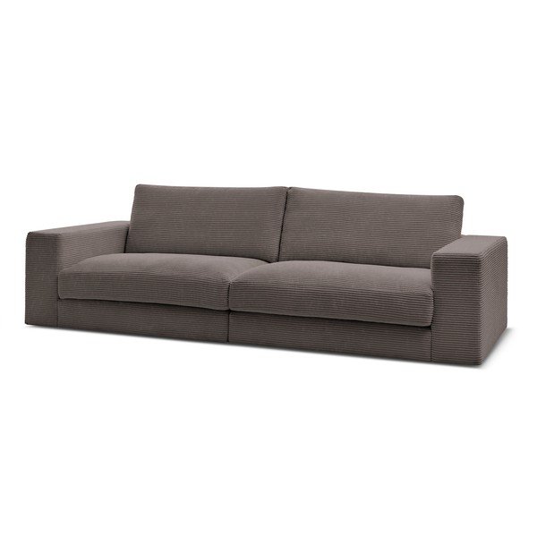 Pelēkbrūns velveta dīvāns 274 cm Leonard – Bobochic Paris-image-3