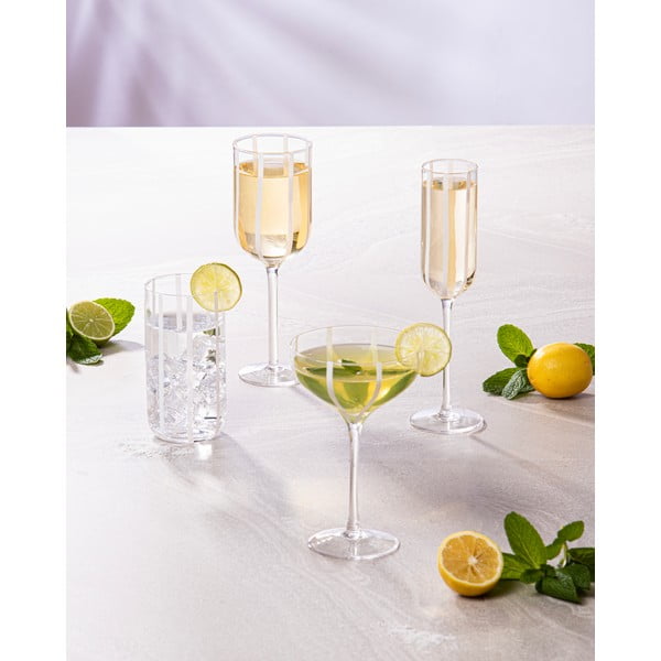 Šampanieša glāzes (4 gab.) 180 ml Stripe – Ladelle-image-1