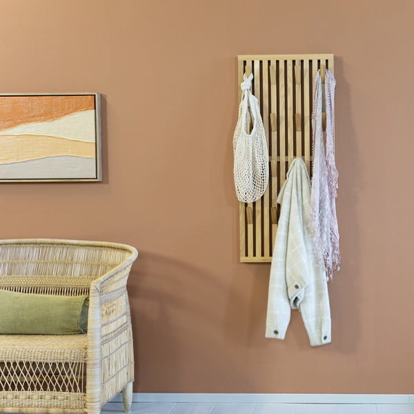 Dabīga toņa ozola masīvkoka sienas pakaramais 46x100x8 cm Parco – Spinder Design-image-4