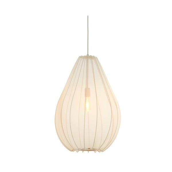 Bēša piekaramā lampa ar auduma abažūru ø 50 cm Itela – Light & Living