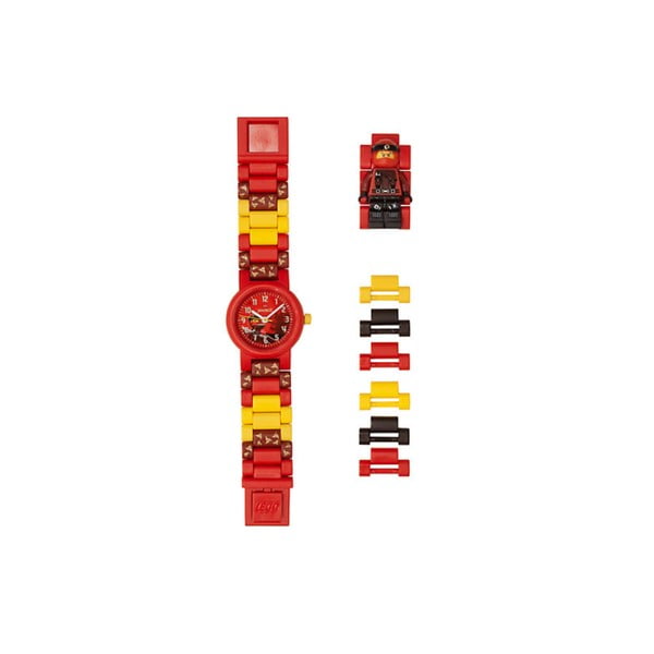 Sarkans un dzeltens pulkstenis ar LEGO® Ninjago Kai figūriņu