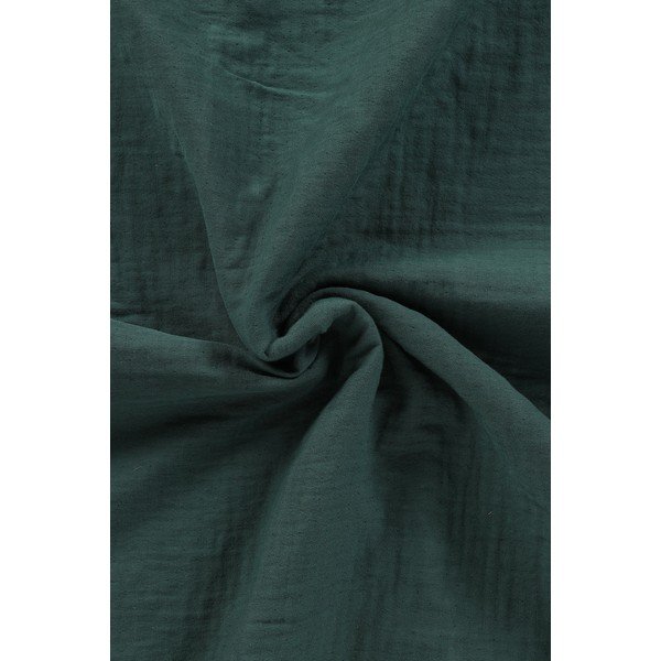 Zaļa muslīna gultas veļa divguļamai gultai 200x200 cm Stonewashed – Mijolnir-image-2