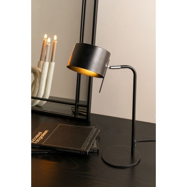 Melna galda lampa Leitmotiv Shell, augstums 45 cm-image-1