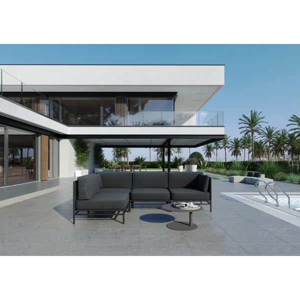 Tumši pelēks dārza modulārais dīvāns 234 cm Dandy – Sit Sit-image-4