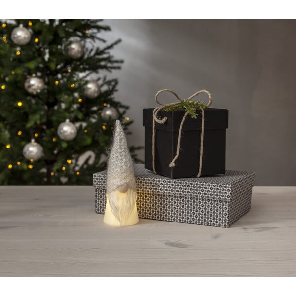 Balts/pelēks gaismas dekors ar Ziemassvētku motīvu ø 6,5 cm Joylight – Star Trading-image-2