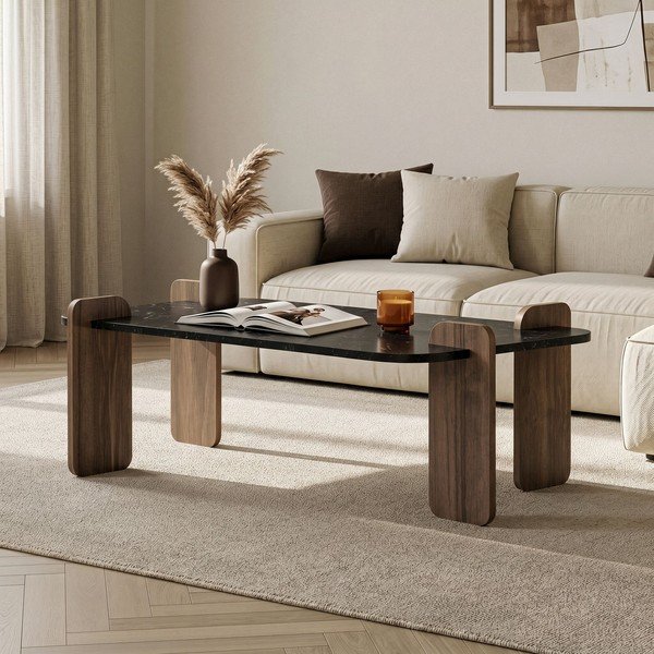 Melns žurnālgaldiņš 60x120 cm Renard – Nordure-image-1