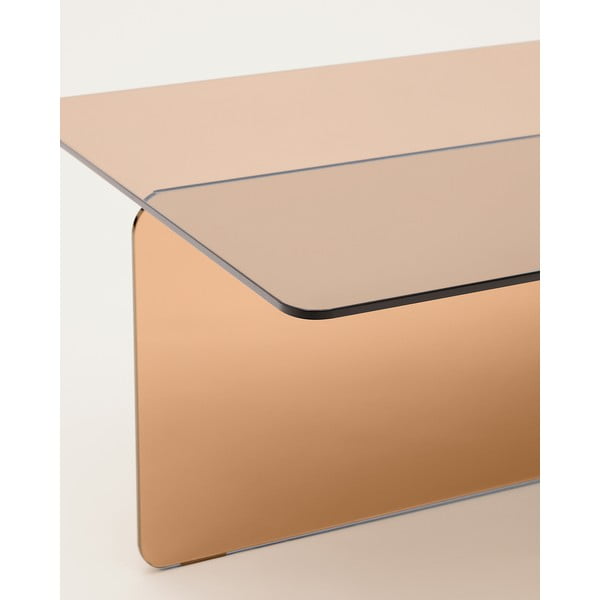 Brūns stikla žurnālgaldiņš 60x120 cm Zaren – Kave Home-image-3