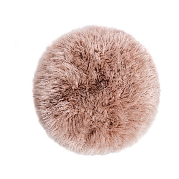 Krēsls ar gaiši brūnu aitādas sēdekli Royal Dream, ⌀ 36 cm-image-1