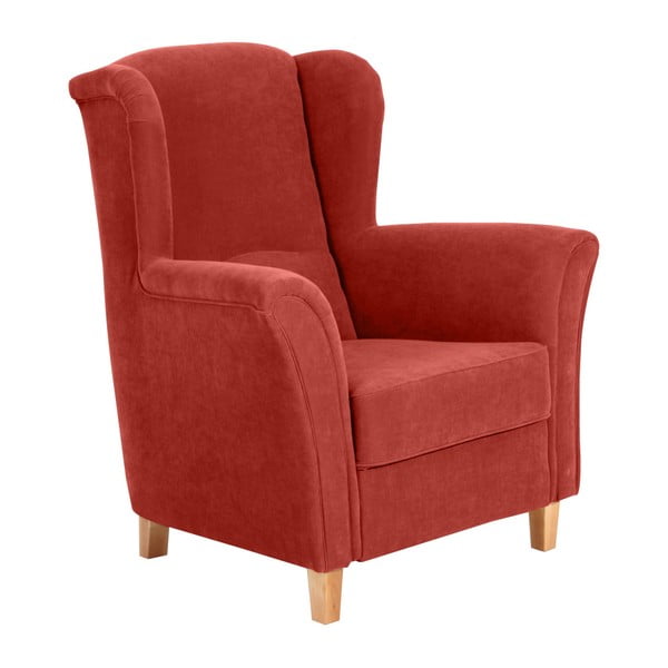 Ķieģeļu sarkans atzveltnes krēsls Max Winzer Agnetha Velvet