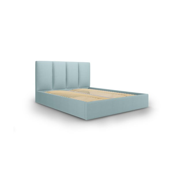 Gaiši zila divguļamā gulta Mazzini Beds Juniper, 160 x 200 cm