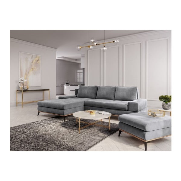 Pelēks samta kāju soliņš Windsor & Co Sofas Astre-image-3