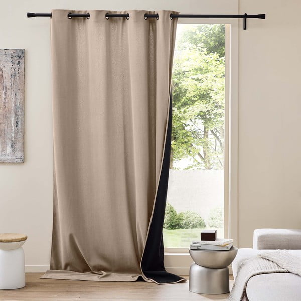 Brūns velveta siltumizolējošs aizkars 140x260 cm Madison – douceur d'intérieur-image-1