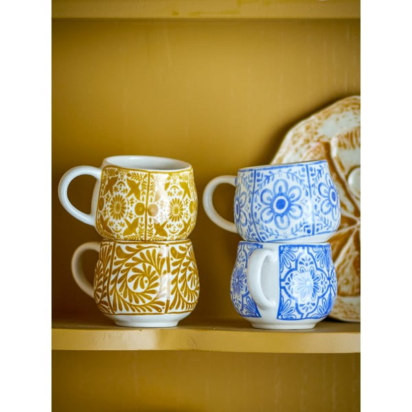 Zilas/oranžas espreso akmensmasas tasītes (4 gab.) 155 ml Milton – Bloomingville-image-2