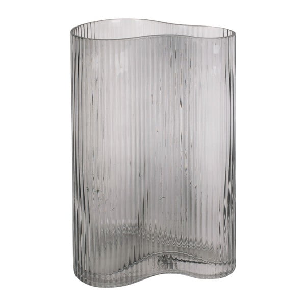 Pelēka stikla vāze PT LIVING Wave, augstums 27 cm-image-2