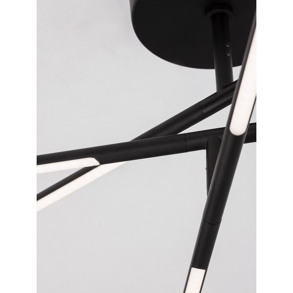 Melna metāla LED griestu lampa ar regulējamu spilgtumu ar akrila stikla abažūru 77x84 cm Raccio – Nova Luce-image-2