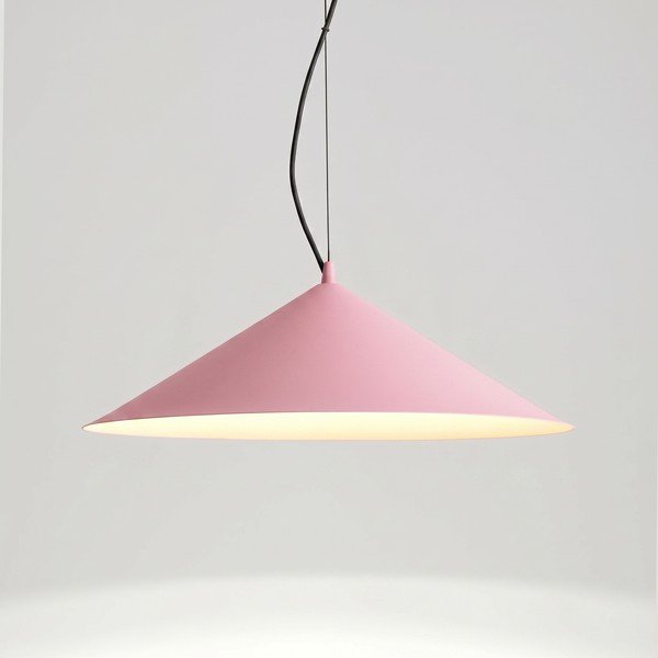 Rozā metāla LED piekaramā lampa ø 50 cm FINT – Thoro-image-4