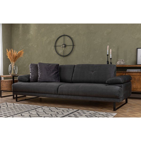 Antracīta pelēks dīvāns 239 cm Mustang – Balcab Home-image-4
