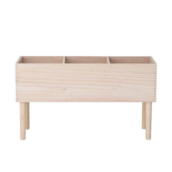 Gaiša dabīga toņa paulonijas masīvkoka grāmatplaukts 91x50x35 cm Douve – Bloomingville-image-4