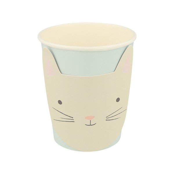 Papīra vienreizlietojamās glāzītes (8 gab.) Cat – Meri Meri-image-3