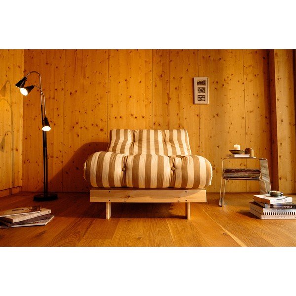 Bēšs/krēmkrāsas salokāms dīvāns 140 cm Roots – Karup-image-3
