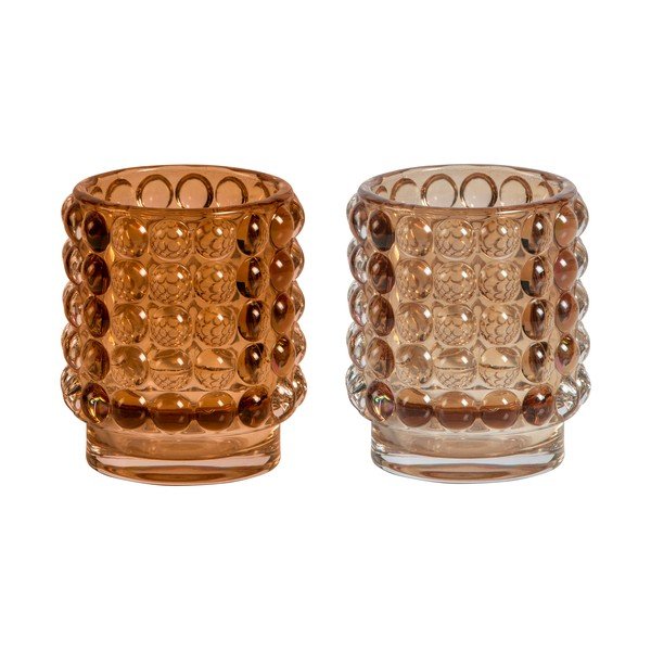 2 stikla svečturu komplekts BePureHome Buble, augstums 8 cm