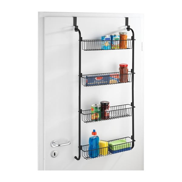 Melns pie virtuves durvīm piekarināms organizators Wenko-image-1